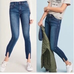 Anthropologie Pilcro And The Letter Press Mid Rise Skinny Slit Jeans Size 29